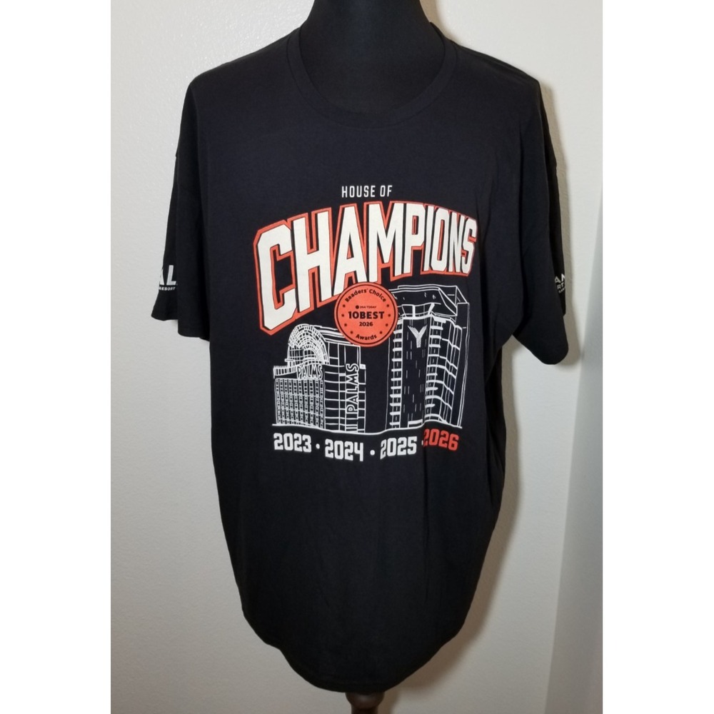 Yaamava Casino Palms San Manuel "House of Champions" XL Black T Shirt NEW